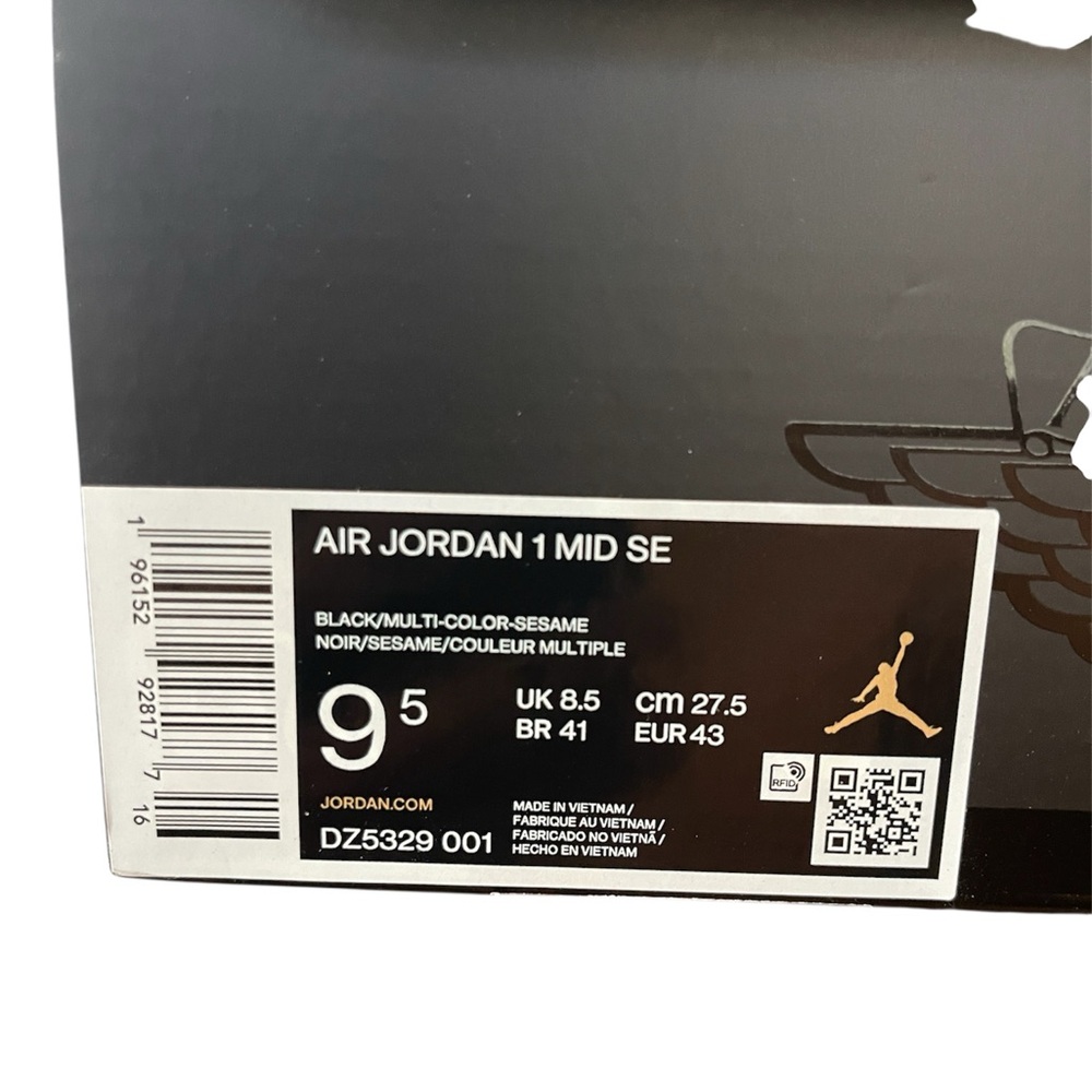 Jordan Air Mid SE in Black and Sesame